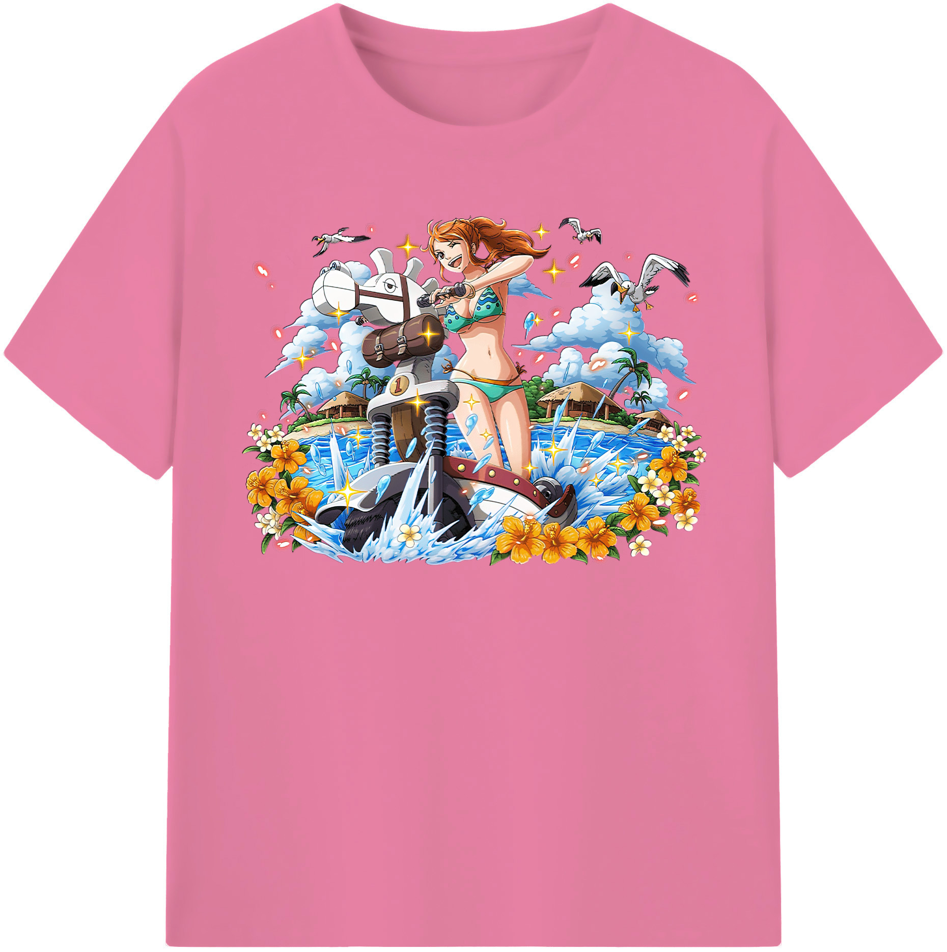ワンピース ナミ ONE PIECE Nami 綿100％半袖Tシャツ（フロントプリント）
